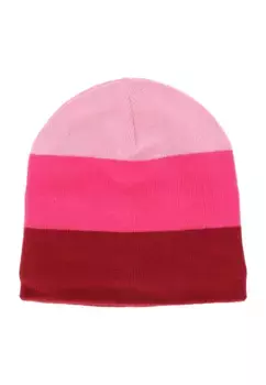 Вязаная шапка ZIGZAG "Немо" с ярким колор-блоком, розовый