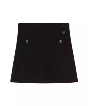 Вязаная шерстяная юбка Busnel, черный