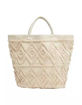 Вязаная сумка из переработанного хлопка 8 by YOOX, слоновая кость