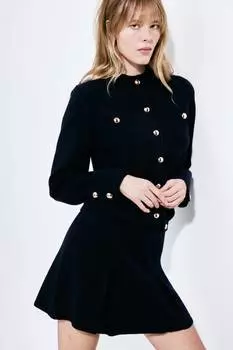 Вязаная юбка А-силуэта H&M, синий