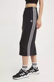 Вязаная юбка adidas Originals, черный