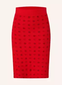 Вязаная юбка Claudie Pierlot, красный