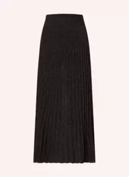 Вязаная юбка из блестящей пряжи Joseph, черный
