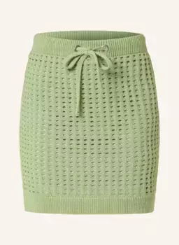 Вязаная юбка из блестящей пряжи Mrs & Hugs, зеленый