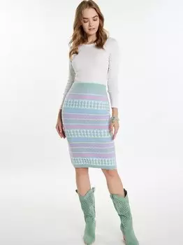 Вязаная юбка Izia, зеленый