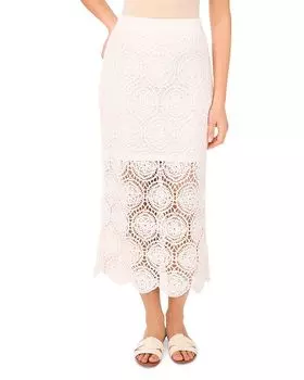 Вязаная юбка миди 1.STATE, белый