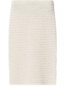Вязаная юбка миди Fabiana Filippi, белый