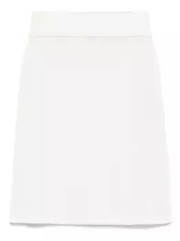 Вязаная юбка мини TOTEME, белый