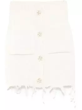 Вязаная юбка мини VETEMENTS, белый