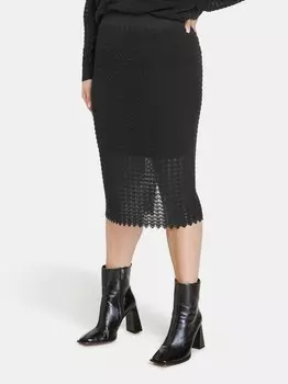 Вязаная юбка Samoon, черный