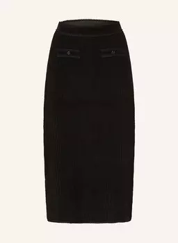 Вязаная юбка SANDRO, черный