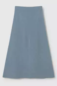 Вязаная юбка серебристо-синего цвета SITA MURT