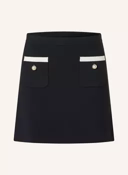 Вязаная юбка-шарф с декоративными бусинами Essentiel Antwerp, синий