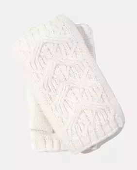 Вязаная варежка белого цвета Echo