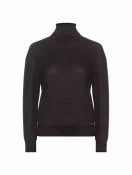 Вязаная водолазка с логотипом Kiton, черный