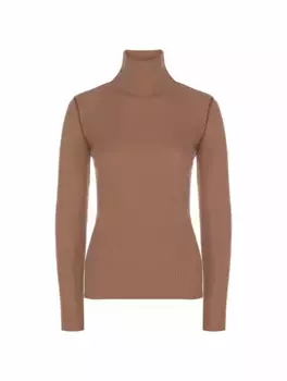 Вязаная водолазка с логотипом Moncler, черный