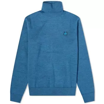 Вязаная водолазка с нашивкой в виде головы лисы Maison Kitsune