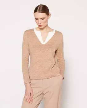 Вязаная женская футболка Escorpion, бежевый