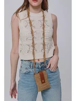 Вязаная Женская сумка через плечо с узором Madamra