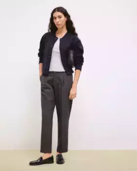 Вязаная женский кардиган-бомбер Tintoretto, темно-синий