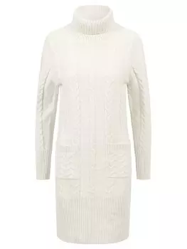Вязанное платье APART, крем