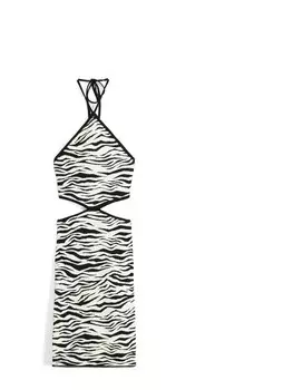 Вязанное платье Bershka, белый