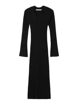 Вязанное платье Bershka, черный