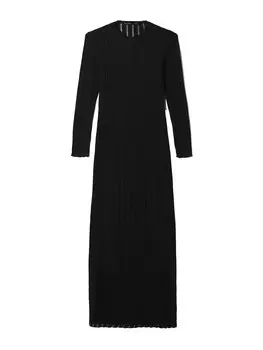 Вязанное платье Bershka, черный
