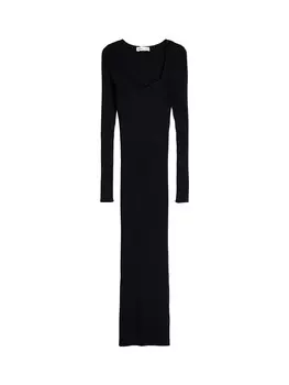 Вязанное платье Bershka, черный