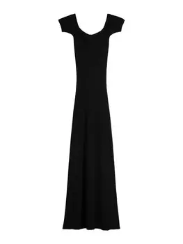 Вязанное платье Bershka, черный