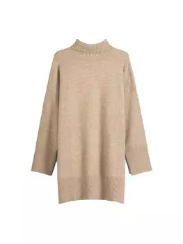 Вязанное платье Bershka, песок