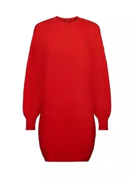 Вязанное платье Esprit, красный
