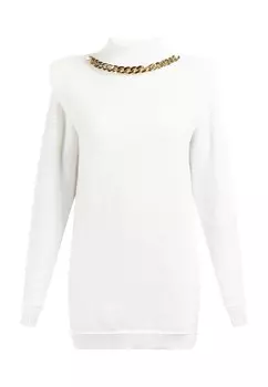 Вязанное платье faina, белый