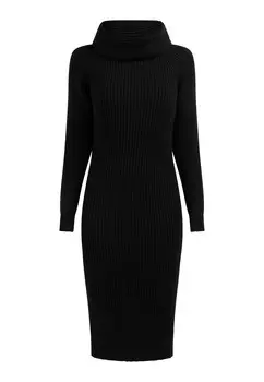 Вязанное платье faina, черный