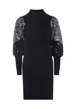 Вязанное платье faina, черный