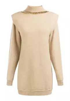 Вязанное платье faina, песок