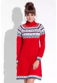 Вязанное платье Fobya, красный