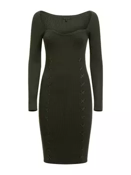 Вязанное платье Guess, зеленый