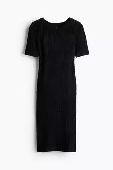 Вязанное платье H&M, черный
