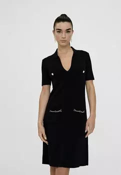 Вязанное платье LOLA CASADEMUNT, черный