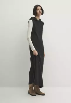 Вязанное платье Massimo Dutti, серый