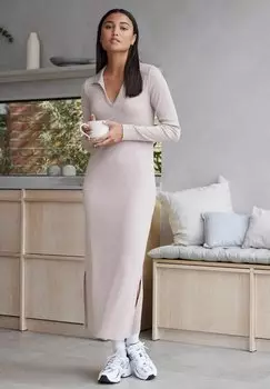 Вязанное платье Next, бежевый