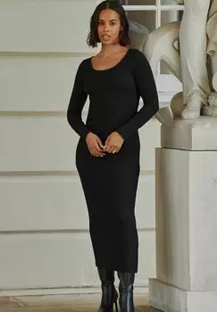 Вязанное платье Next, черный