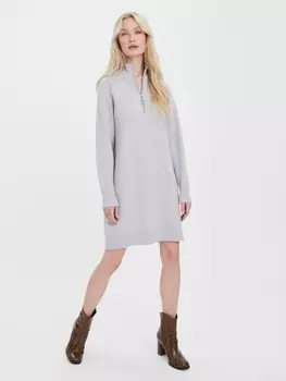 Вязанное платье Vero Moda GOLDNEEDLE, серый