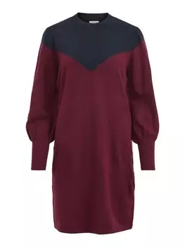 Вязанное платье Vila, красное вино