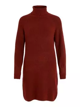 Вязанное платье Vila Randy, ржаво-красный