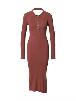 Вязанное платье Warehouse, каштановый