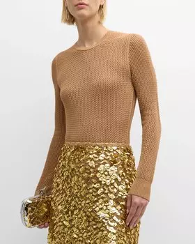 Вязаное боди Michael Kors Collection, цвет Suntan