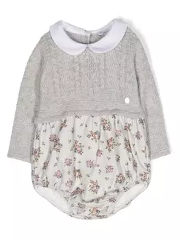 Вязаное боди с цветочным принтом Patachou, серый
