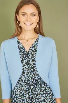 Вязаное болеро Yumi, синий